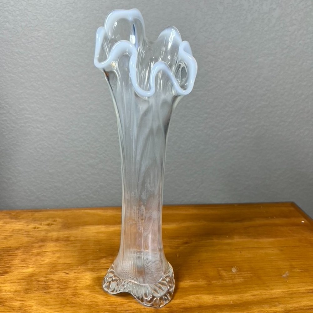 Vintage Swung Vase Opalescent White